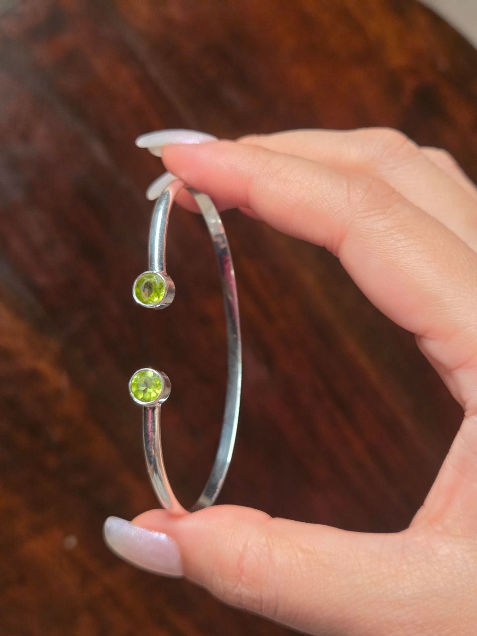 Peridot Bracelet 925 Silver view 3