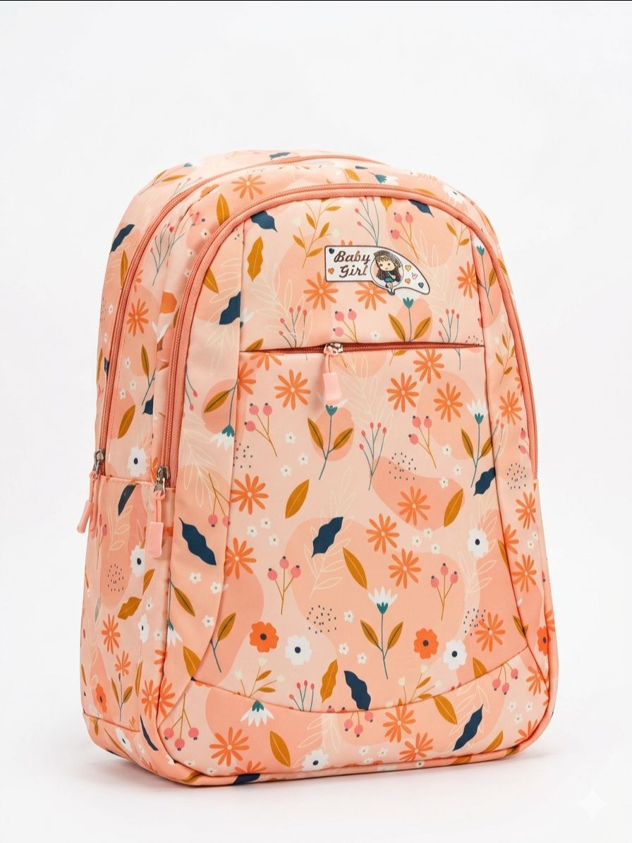 School Bag Peach For Girls view 2