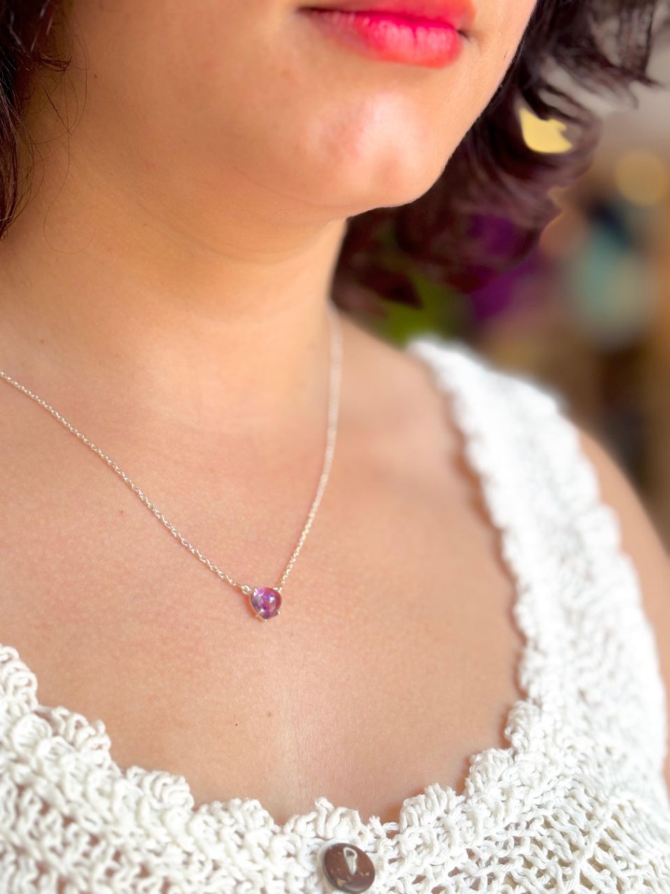 Tamoha Amethyst Pendant With Chain view 2