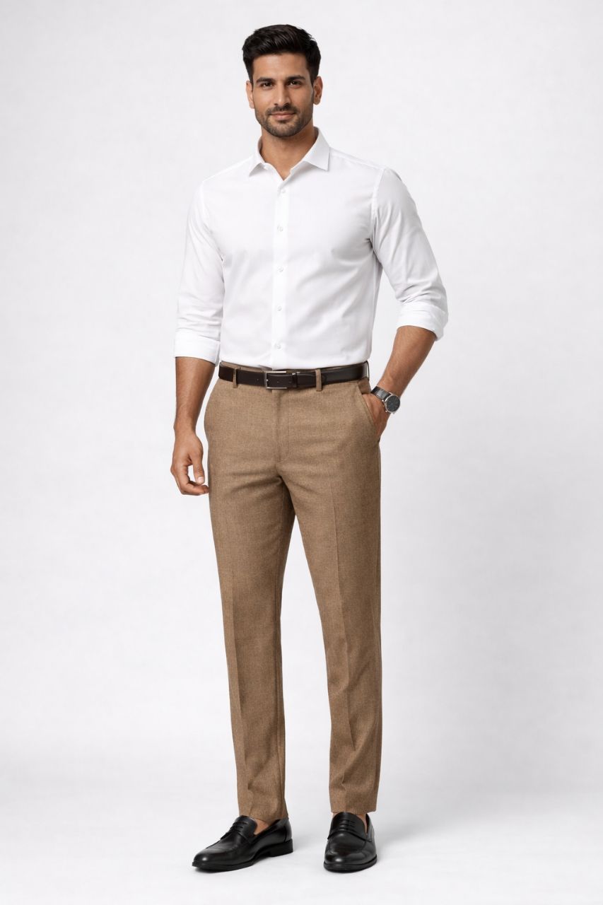 Formal Golden Beige Pants