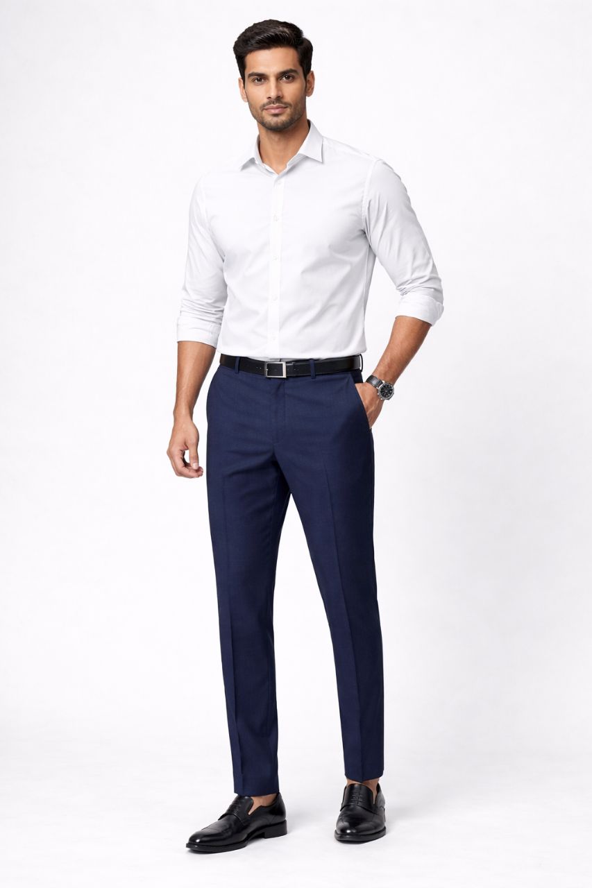 Slim Fit Formal Royal Blue Pants