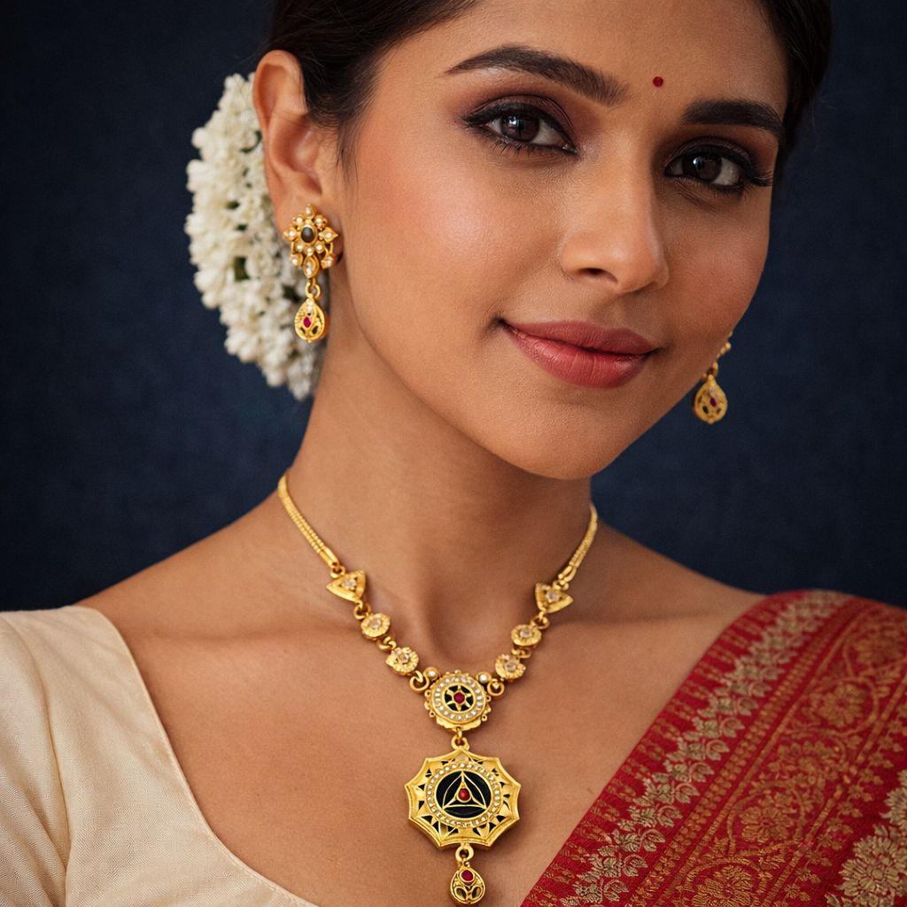 Aviraam Gold Pendant Set04 view 2