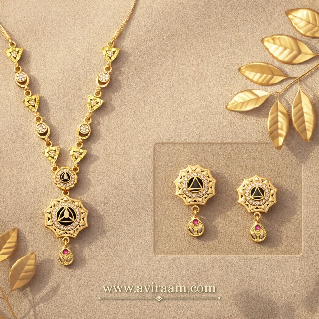 Aviraam Gold Pendant Set04 view 3