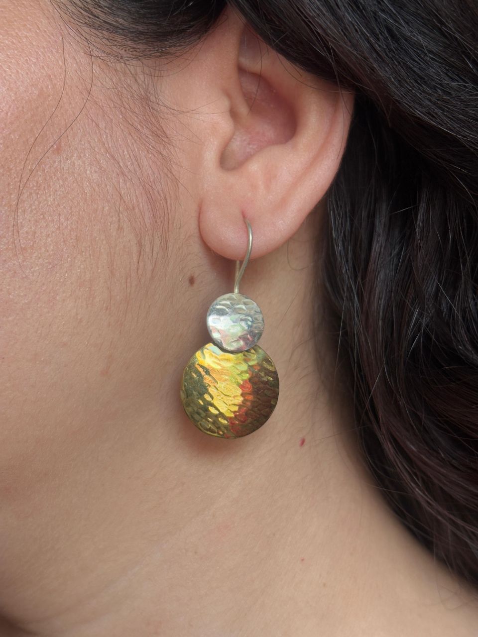 Tamoha Silver And  Brass Earring view 2