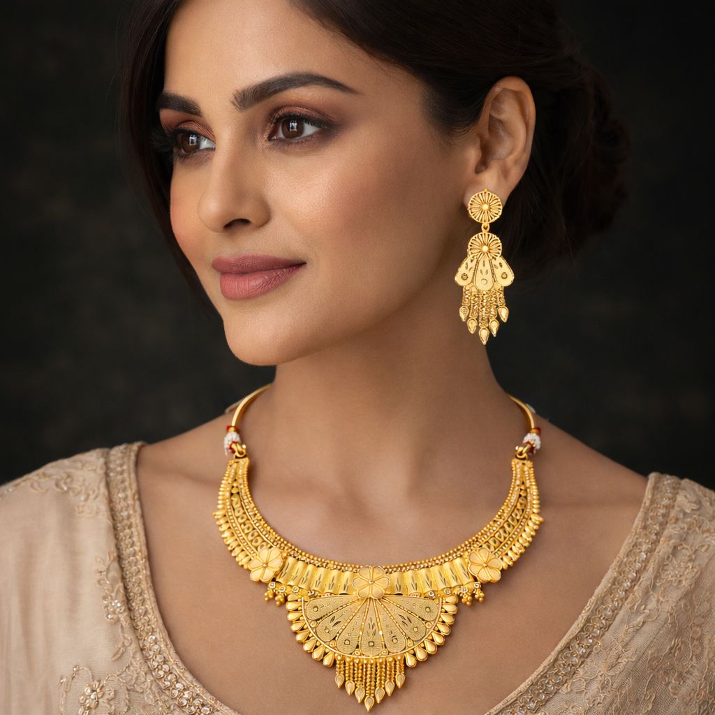 Gold Plated Necklace Set view 2