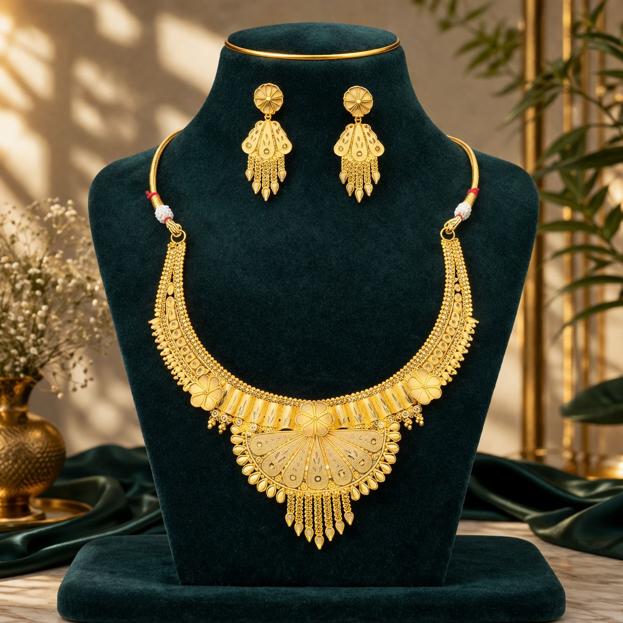 Gold Plated Necklace Set view 3