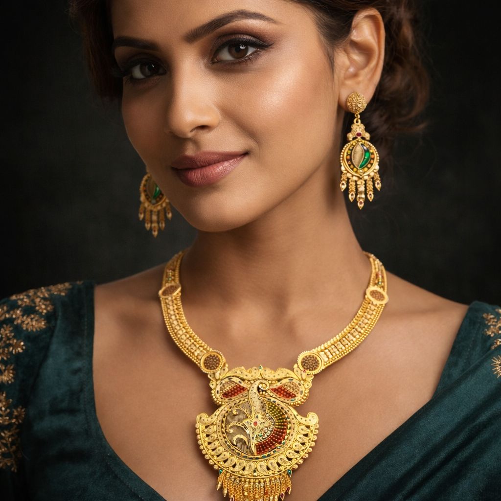 Aviraam Traditional Necklace Set view 2