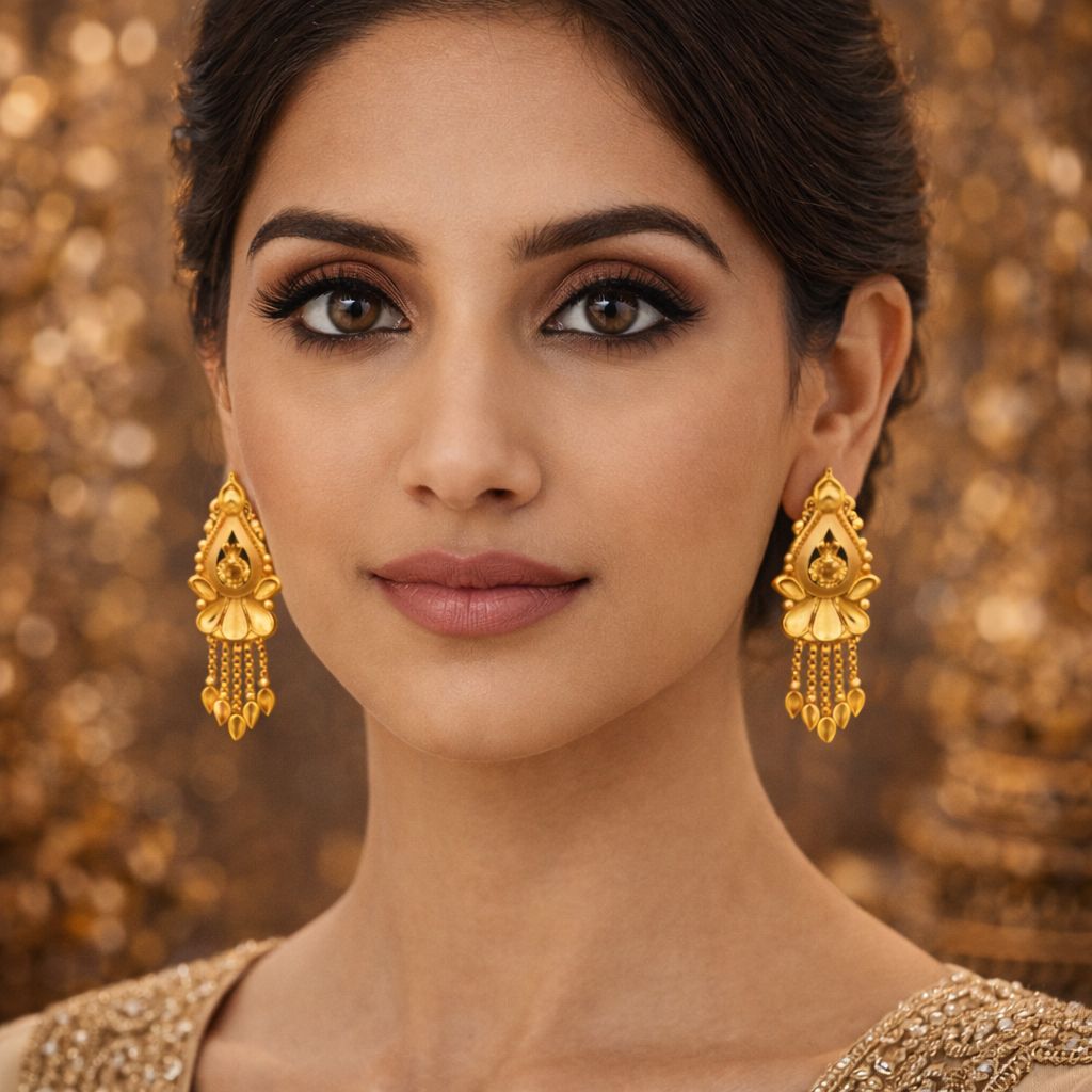 Traditional Gold Earrings 02 view 2