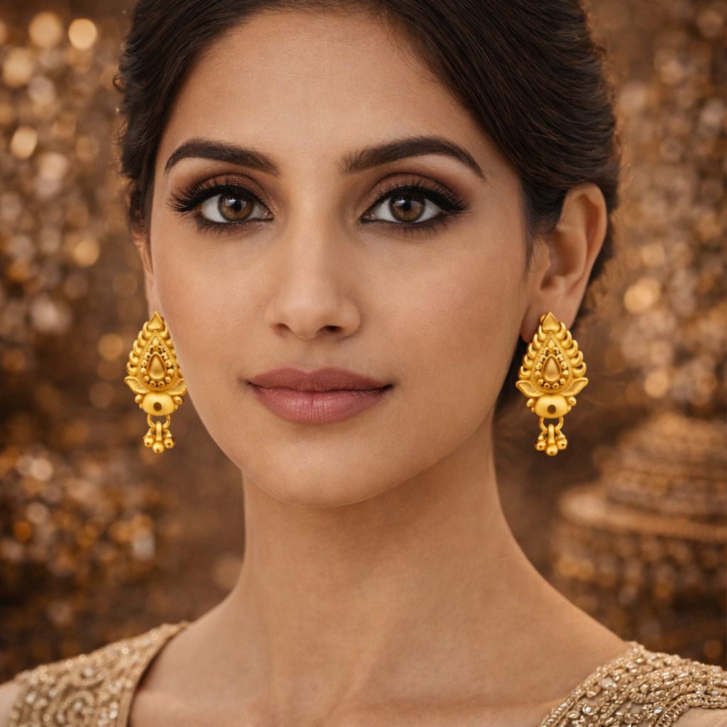 Traditional Gold Earrings 03 view 2