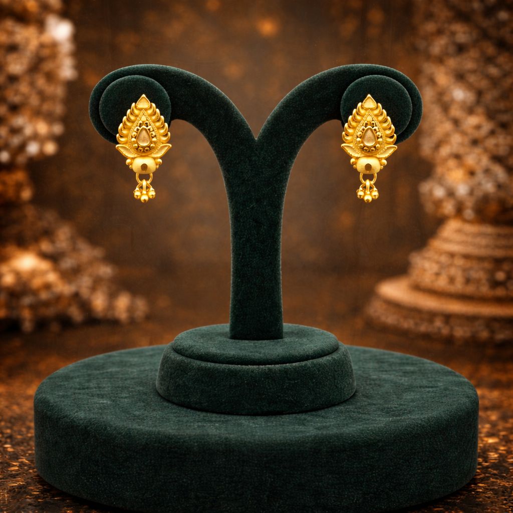 Traditional Gold Earrings 03 view 3
