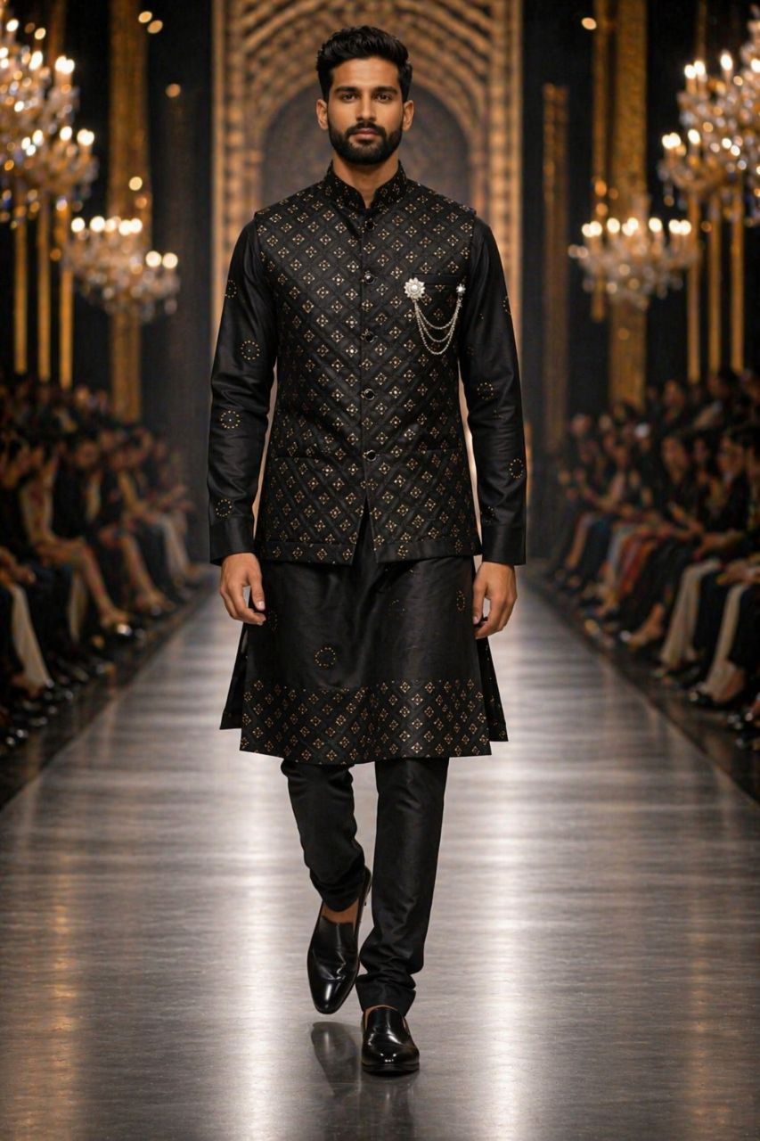 Designer Kurta With Jacket view 2