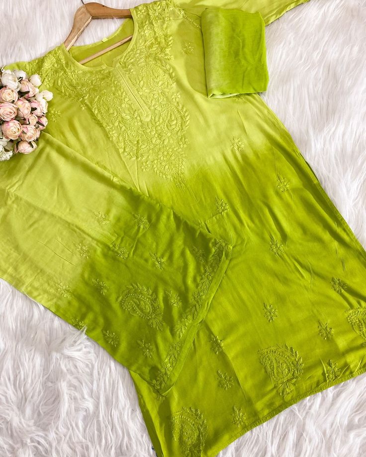 Pure Modal 3 Piece Handwork Ombre Set. view 2