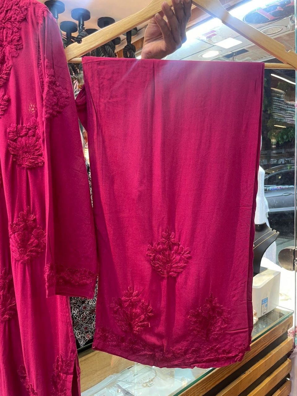 Pure Modal Heavy Embroidery Kurti Plazo Set. ✨ view 3