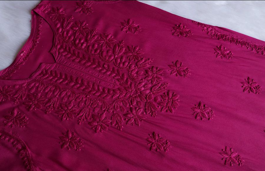 Tone to Tone Modal Short Handwork Kurti view 2