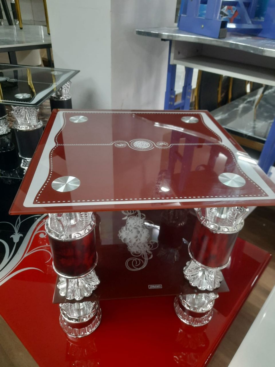 Designer Coffee Table Red And Black view 3
