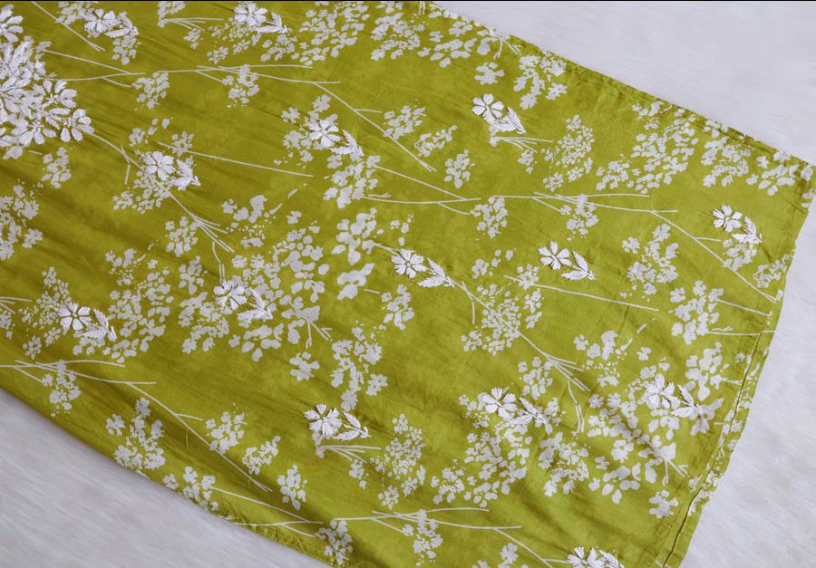MULMUL LONG HANDWORK KURTI WITH FLORAL WORK. view 4