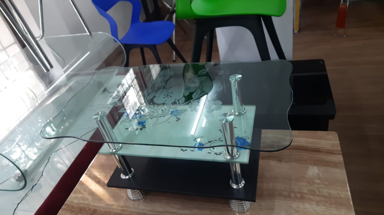 Floral Glass Coffee Table view 2