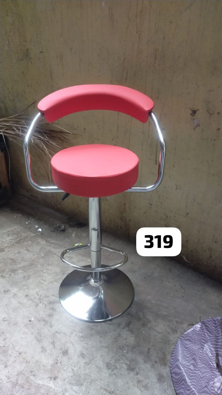 Red Bar Stool 319 view 2