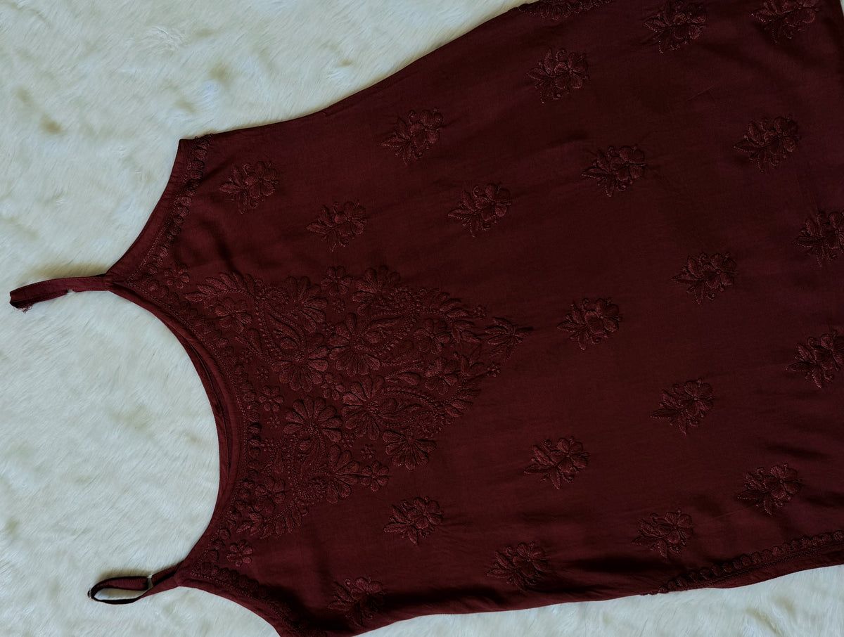 Modal Short Sleeveless Handwork Kurti.❤ view 2