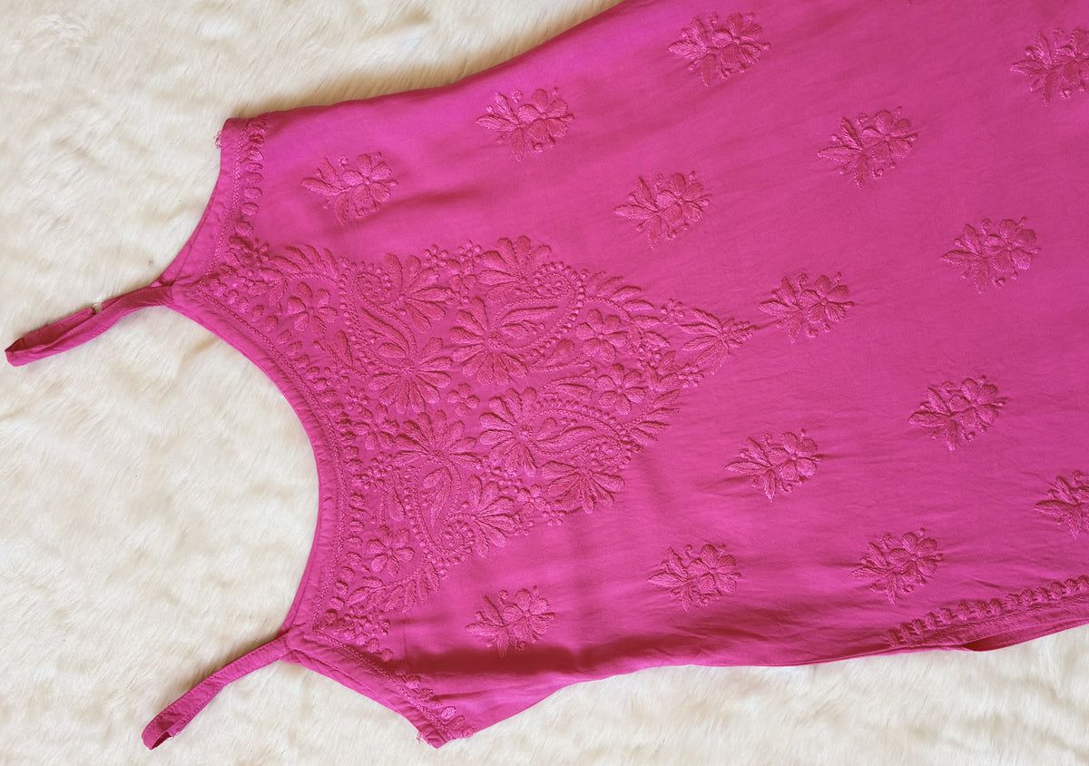 Modal Short Sleeveless Handwork Kurti.💓 view 2