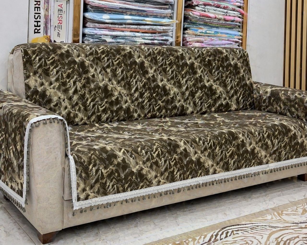Marble Texture Sofa Cover 36 Inchi Width view 2