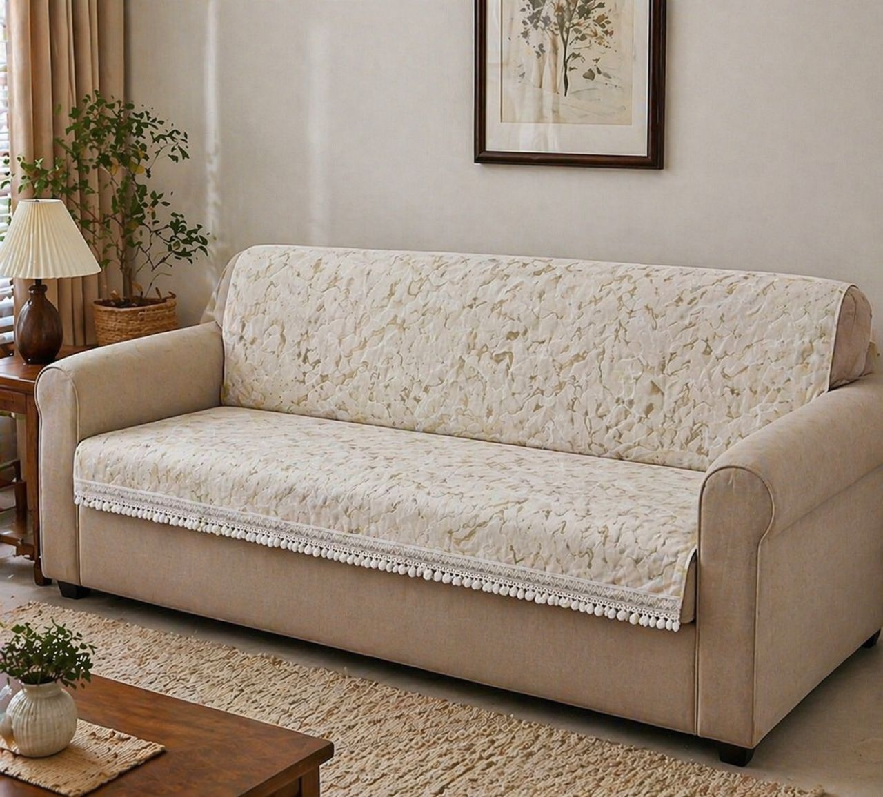 Marble Texture Sofa Cover 36 Inchi Width view 4