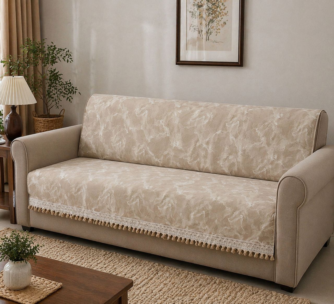 Marble Texture Sofa Cover 36 Inchi Width view 3