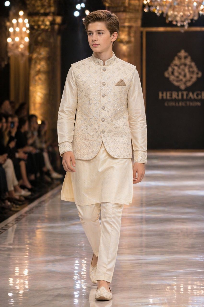 Heritage Collection Kurta Jacket Set