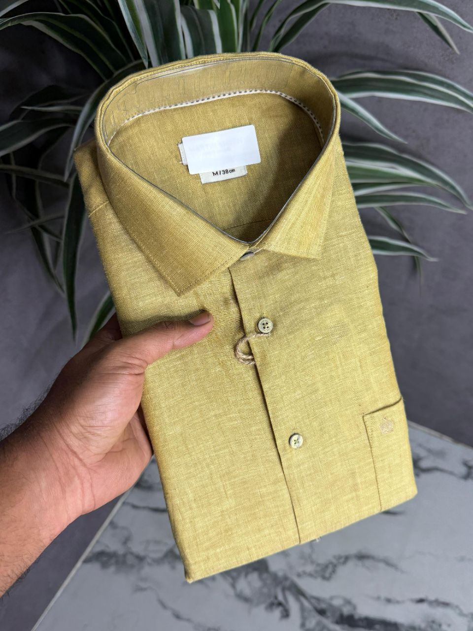 Yellow Linen Shirt view 2