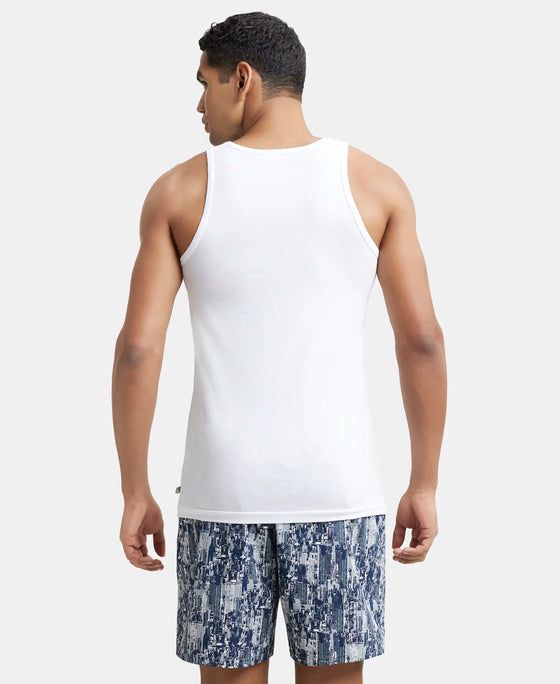 Jockey 8820 White Vest view 3
