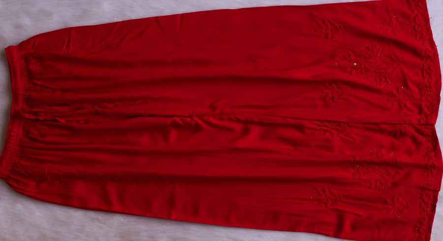 RAYON MUKAISH HANDWORK 3 PIECE SET IN RED.❤ view 5