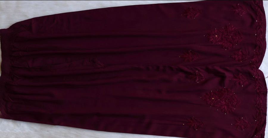 RAYON MUKAISH HANDWORK 3 PIECE SET IN WINE SHADE.✨ view 4