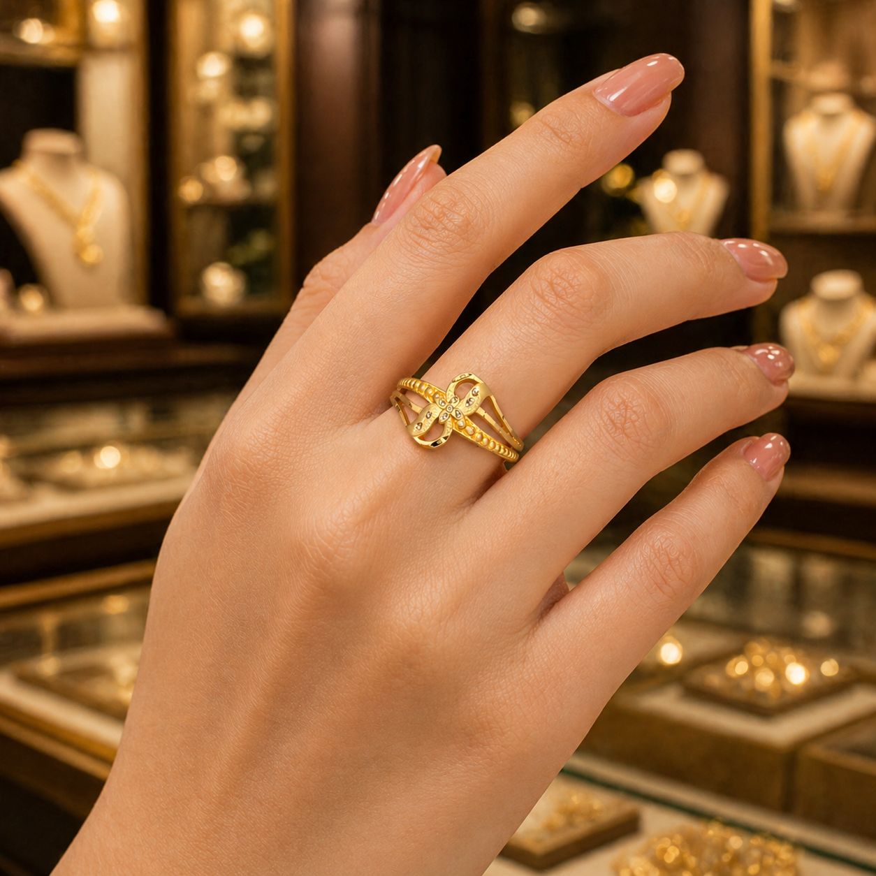 Aviraam Gold Ring 18 view 2