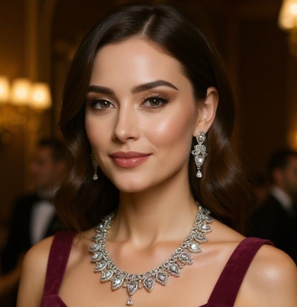 Luxurious American Diamond Set. view 4