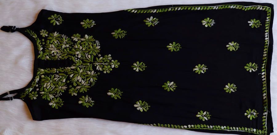 NOODLE STRAP ADJUSTABLE NON TRANSPARENT MODAL 3 PIECE SET IN GREEN.✨ view 4
