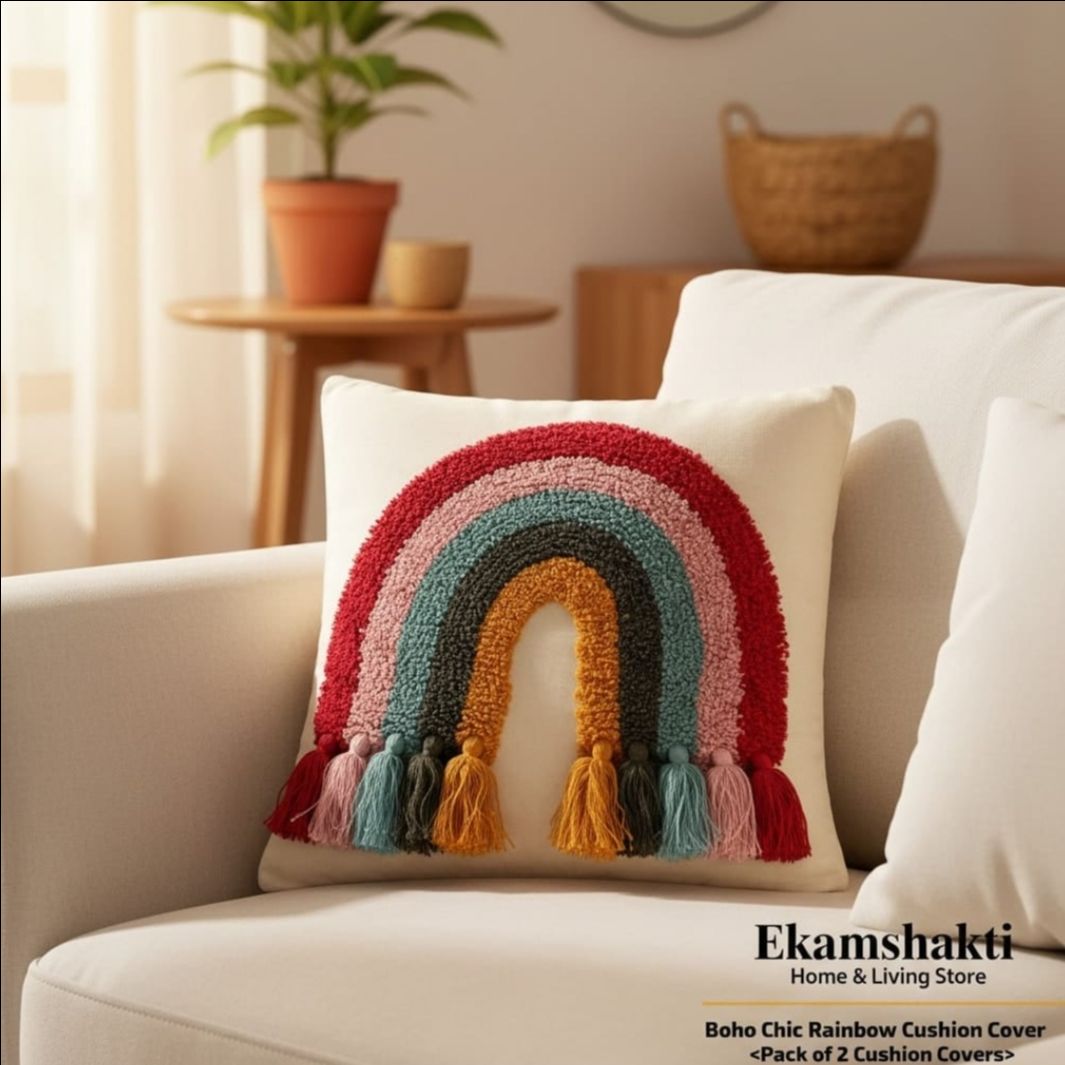 Boho Rainbow Cushion Cover (Pack of 2)