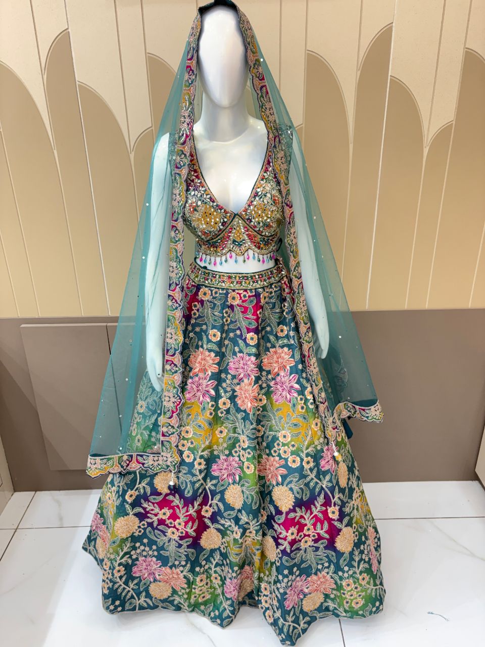 Embroidered Lehenga Choli view 6