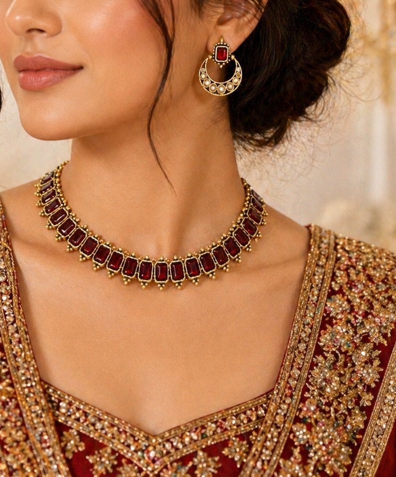 Regal Ruby Necklace Set view 2