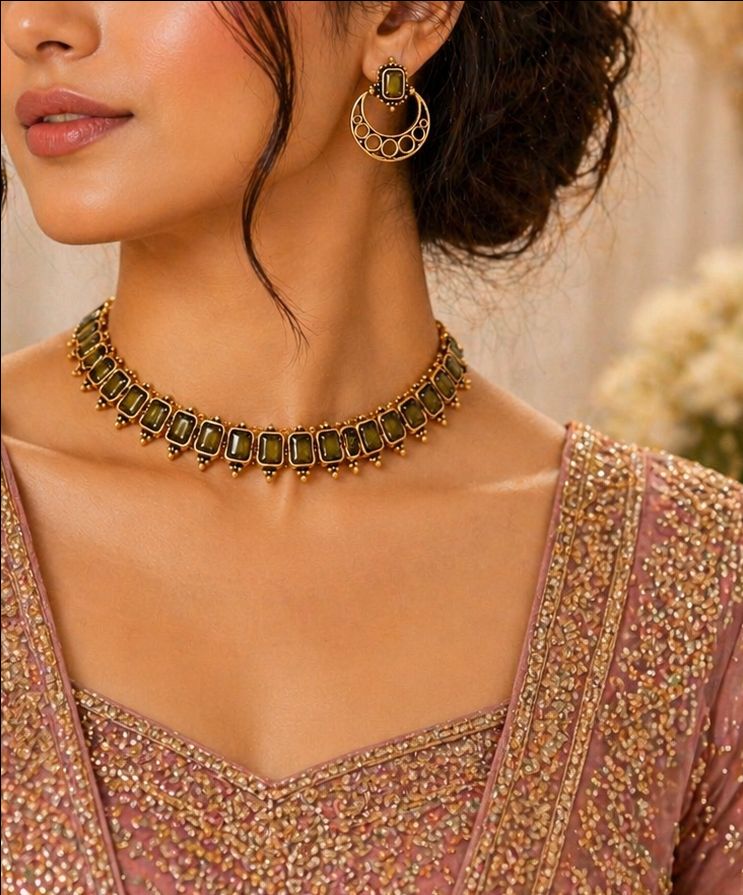 Elegant Necklace and Earring Set view 2