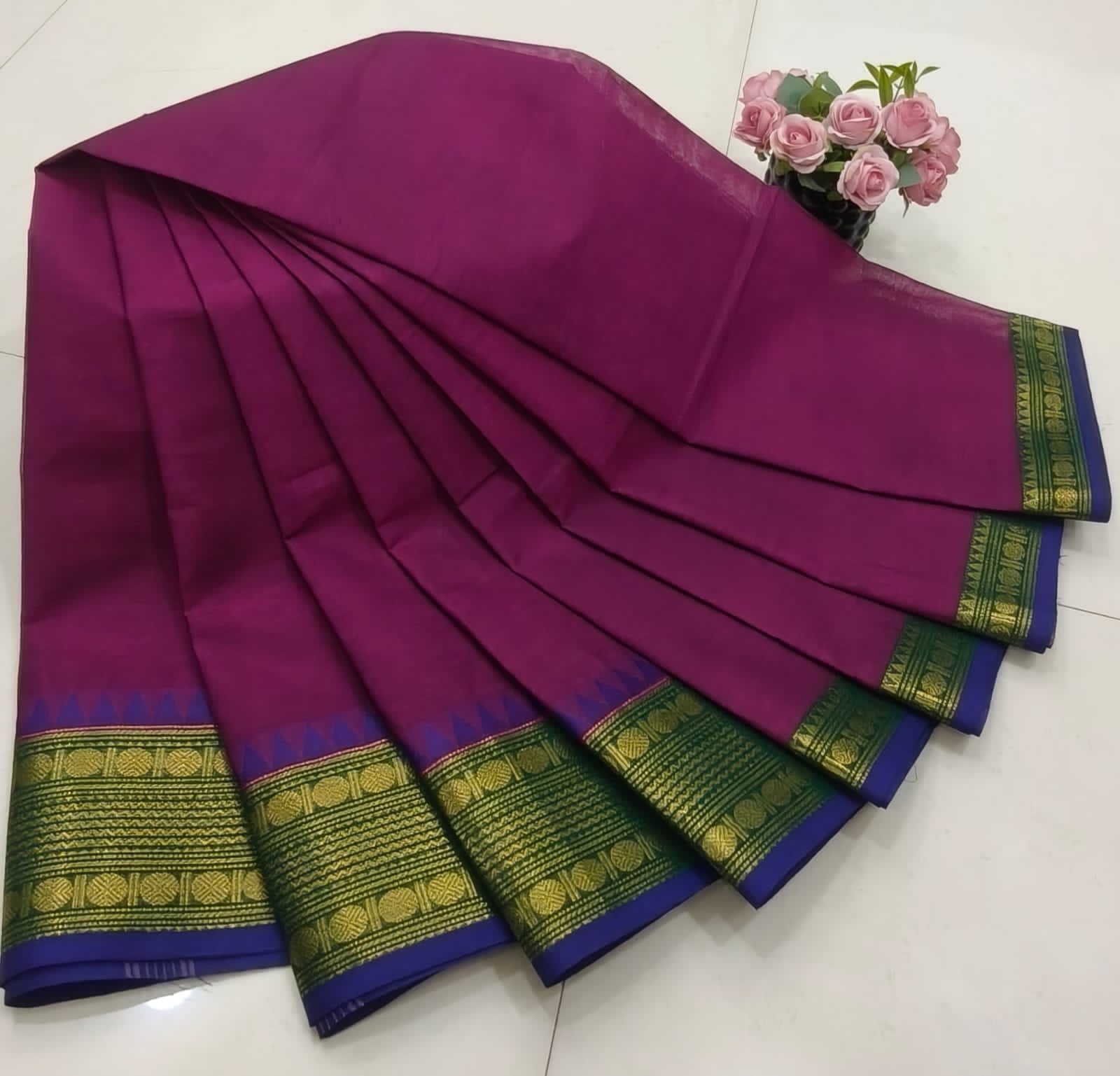 Royal Purple Saree view 2