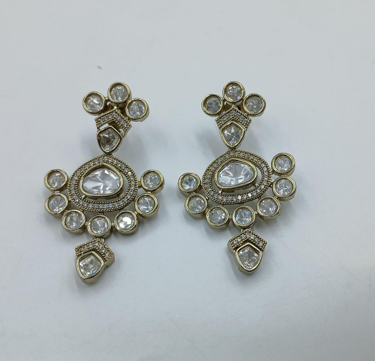 American, KundanDiamond Earrings view 2