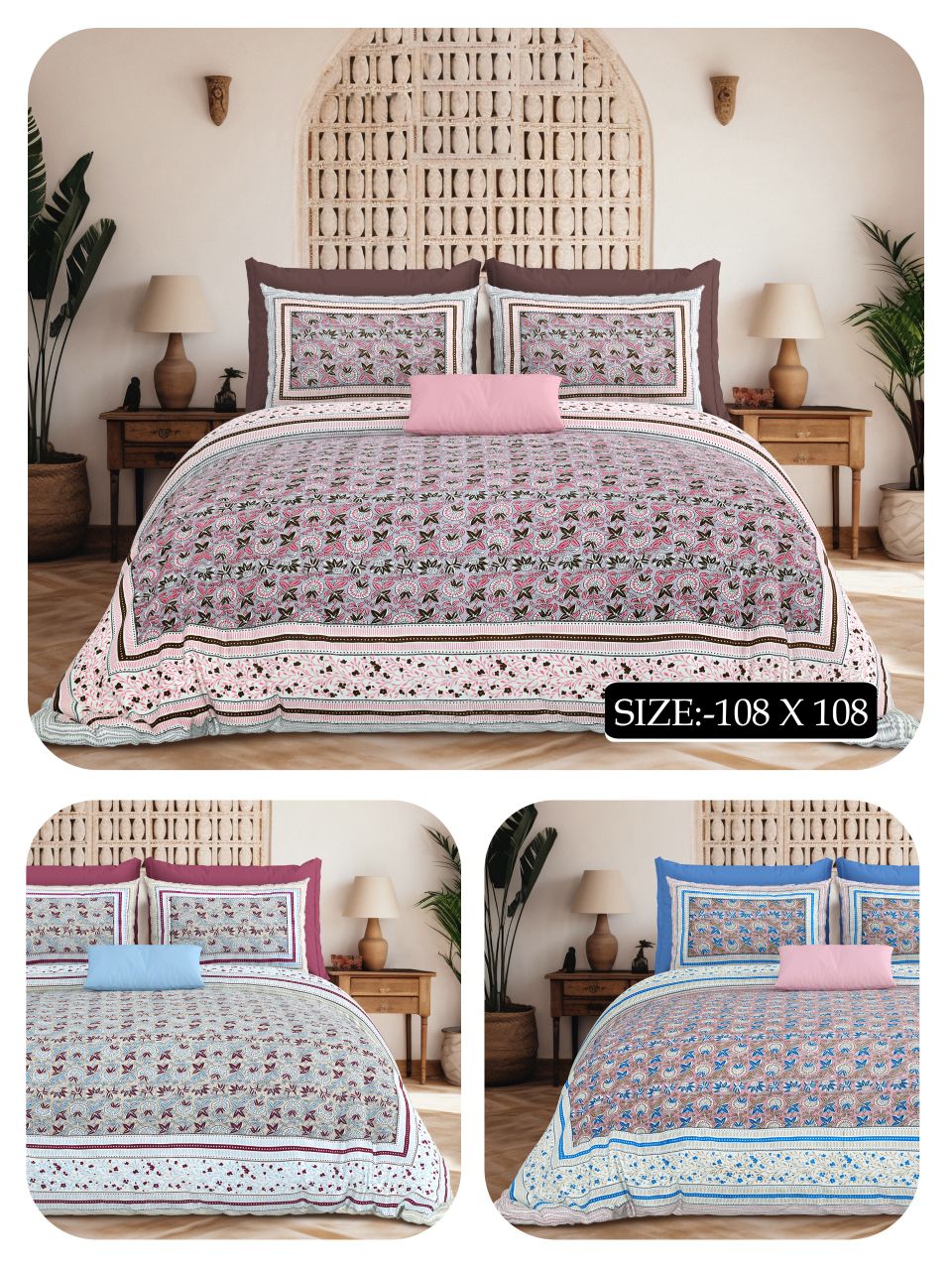 Omegha Vikash Bold Geometric Bedspread view 3
