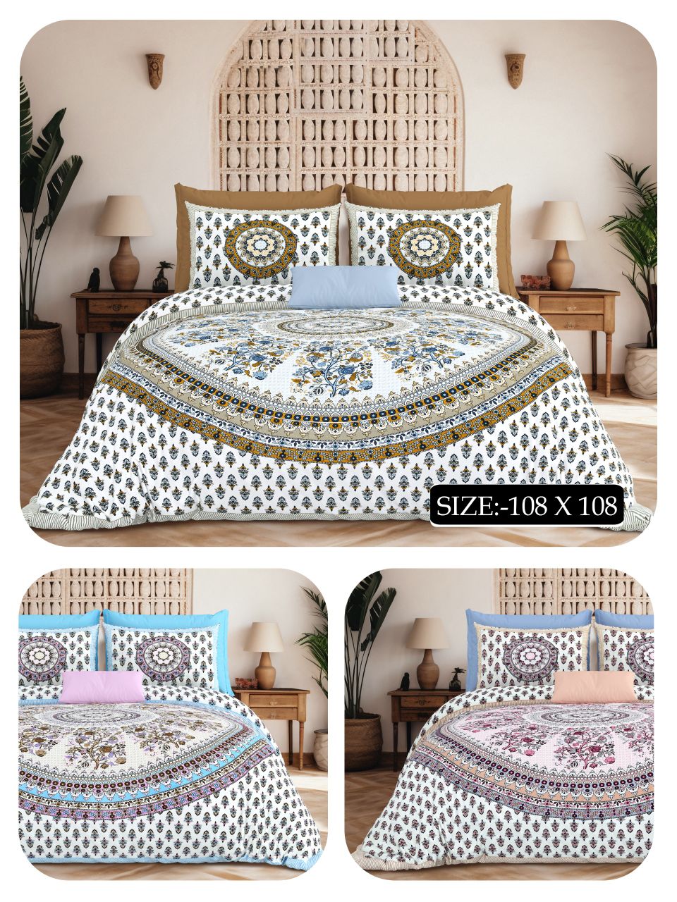 Omegha Vikash Bold Geometric Bedspread view 6