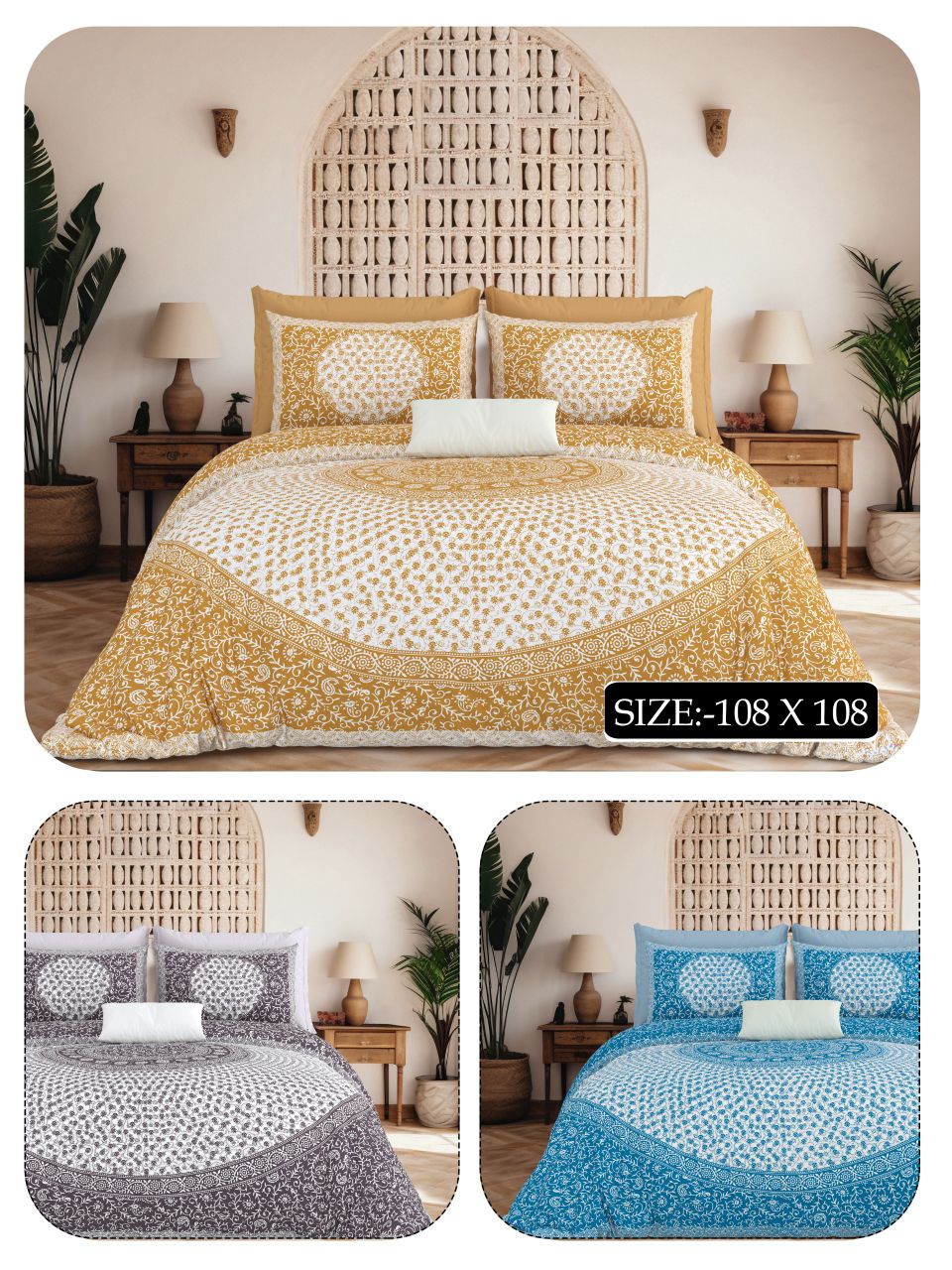 Omegha Vikash Bold Geometric Bedspread view 10