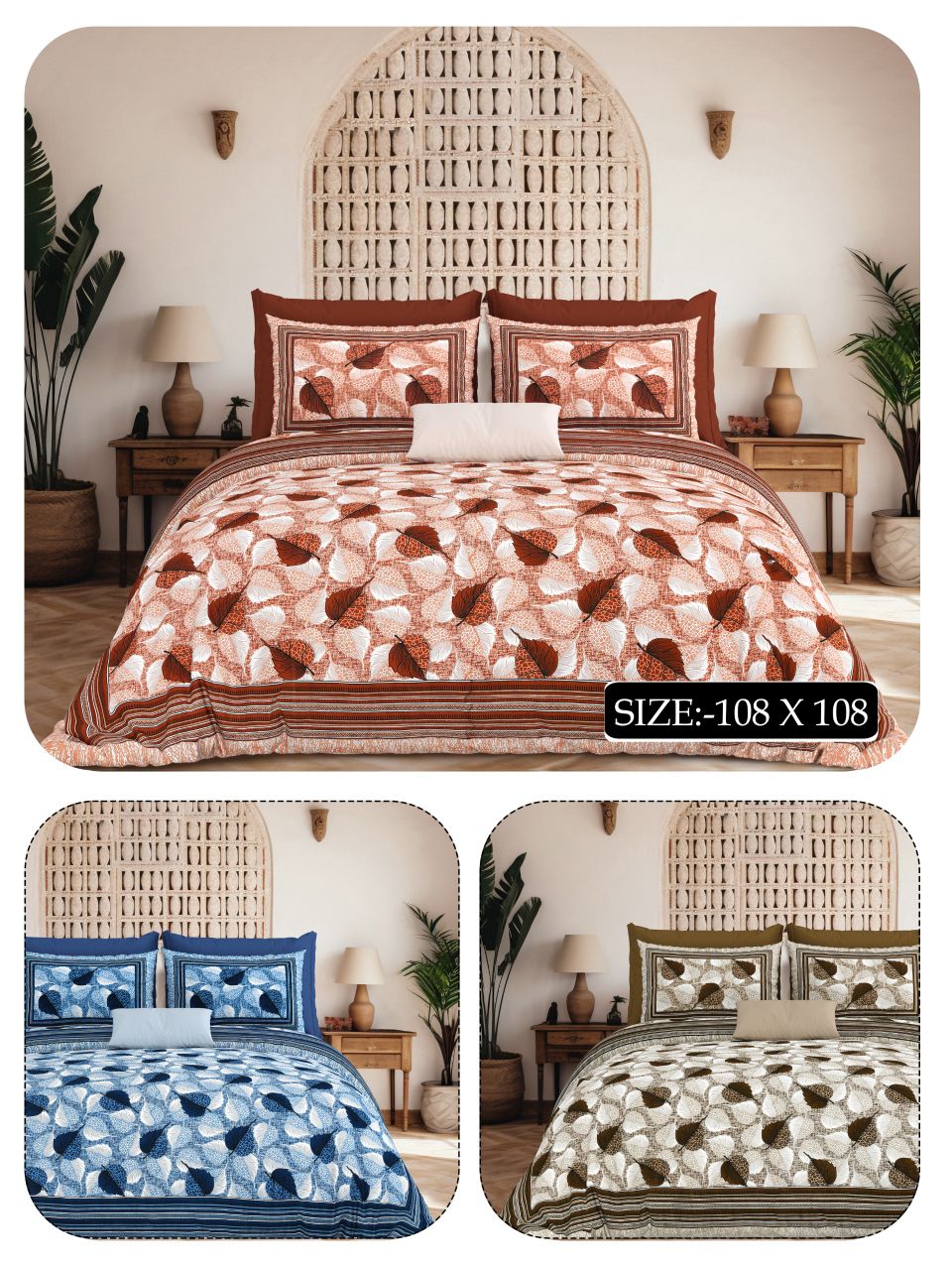 Omegha Vikash Bold Geometric Bedspread view 9