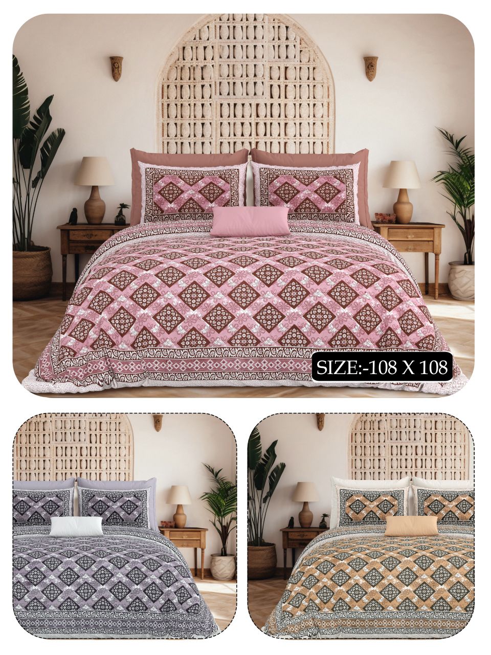 Omegha Vikash Bold Geometric Bedspread view 5