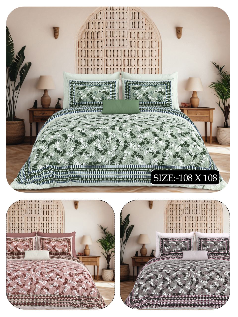 Omegha Vikash Bold Geometric Bedspread view 7