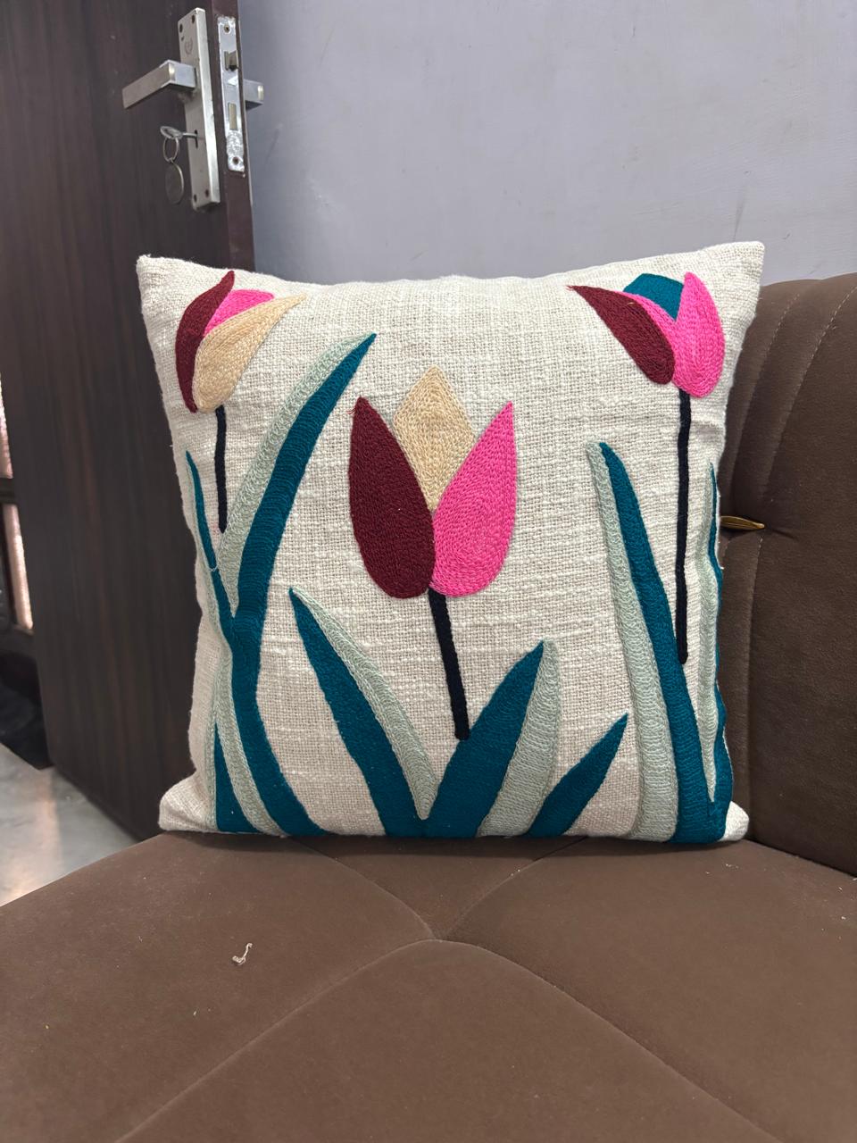 Gobind Handloom Floral Cushion view 4