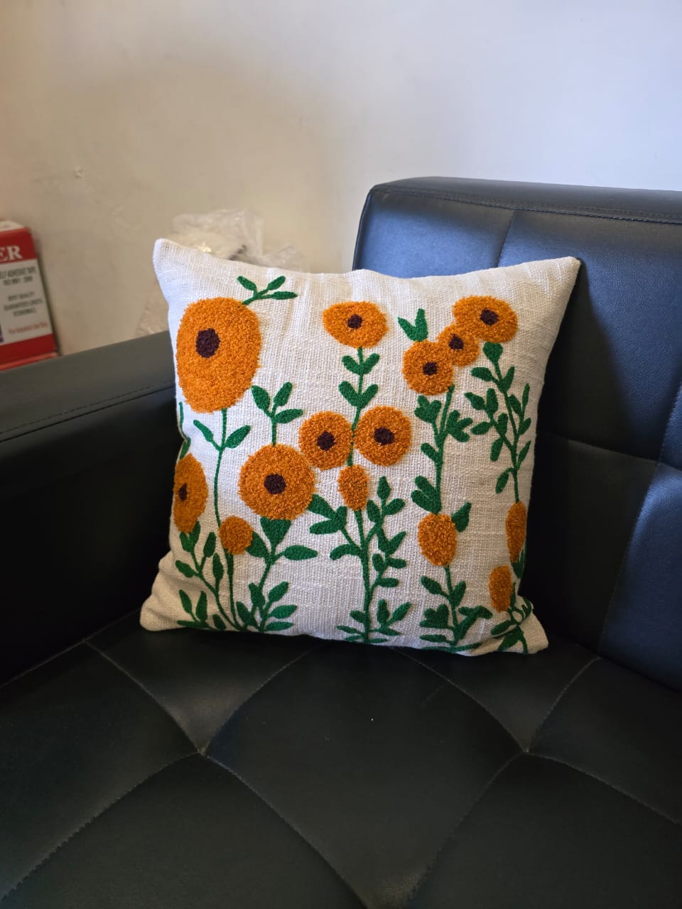 Gobind Handloom Floral Cushion view 3