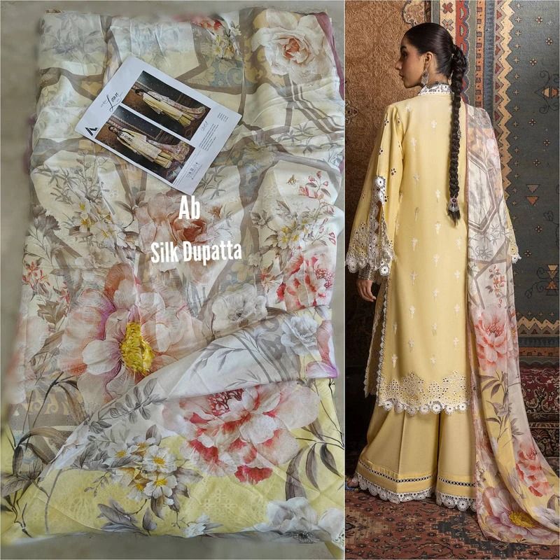 Adans Libas Ayesha Zia 24/Silk Dupatta / D - 08 /HC001146 view 6